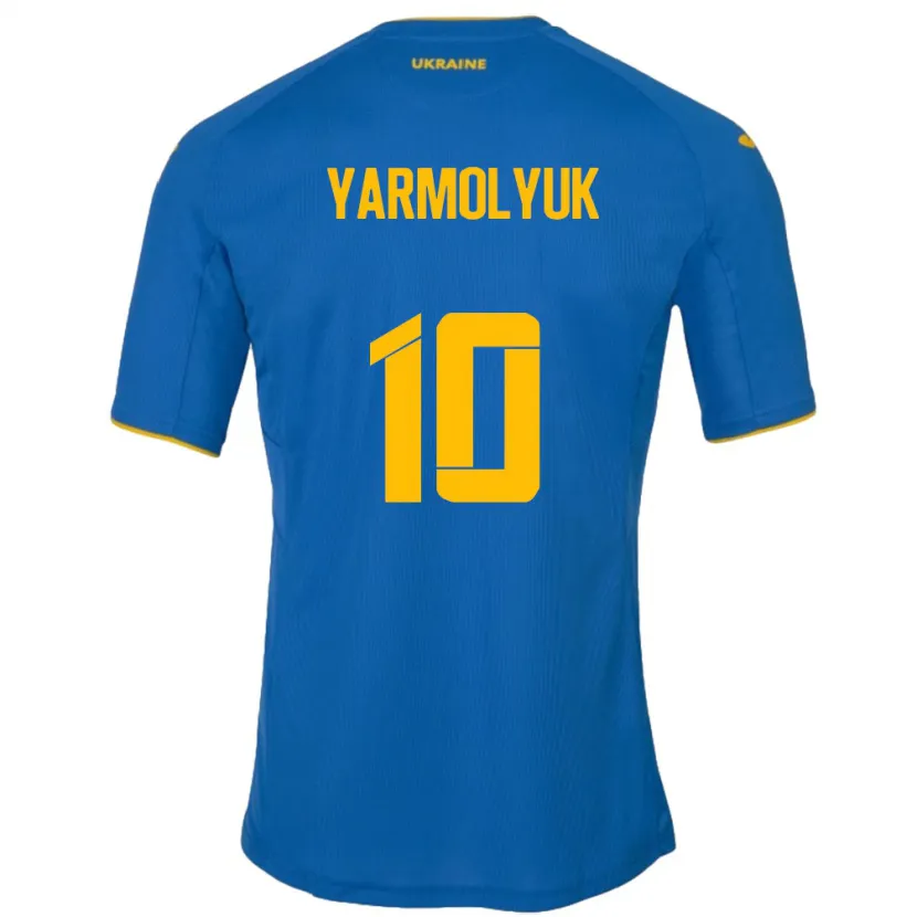 Danxen Herren Ukraine Yegor Yarmolyuk #10 Blau Auswärtstrikot Trikot 24-26 T-Shirt Schweiz