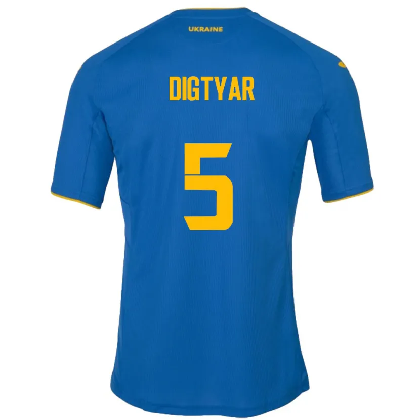 Danxen Herren Ukraine Kyrylo Digtyar #5 Blau Auswärtstrikot Trikot 24-26 T-Shirt Schweiz