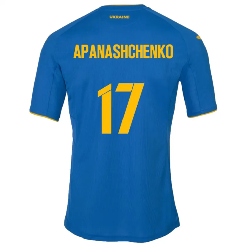 Danxen Herren Ukraine Daryna Apanashchenko #17 Blau Auswärtstrikot Trikot 24-26 T-Shirt Schweiz