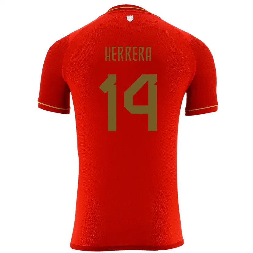 Danxen Herren Bolivien José Herrera #14 Rot Auswärtstrikot Trikot 24-26 T-Shirt Schweiz