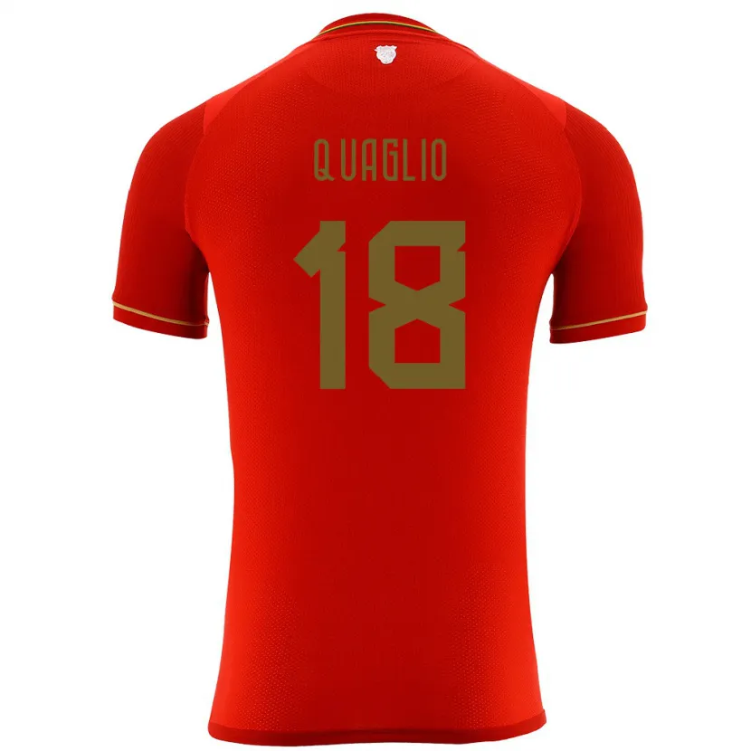 Danxen Herren Bolivien Fabricio Quaglio #18 Rot Auswärtstrikot Trikot 24-26 T-Shirt Schweiz
