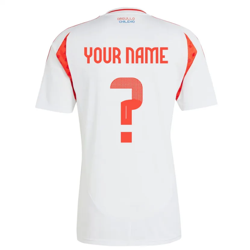Danxen Herren Chile Ihren Namen #0 Weiß Auswärtstrikot Trikot 24-26 T-Shirt Schweiz