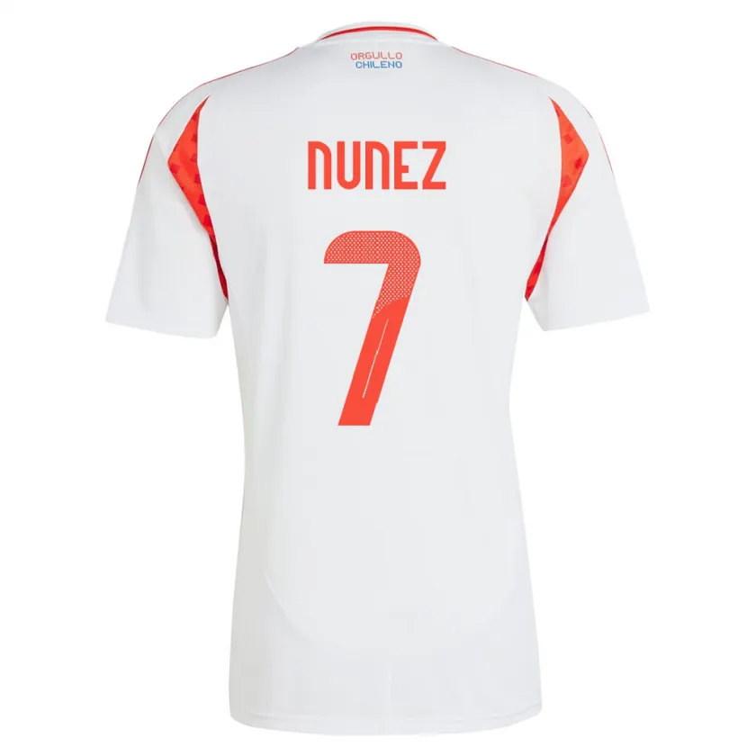 Danxen Herren Chile Marcelino Núñez #7 Weiß Auswärtstrikot Trikot 24-26 T-Shirt Schweiz