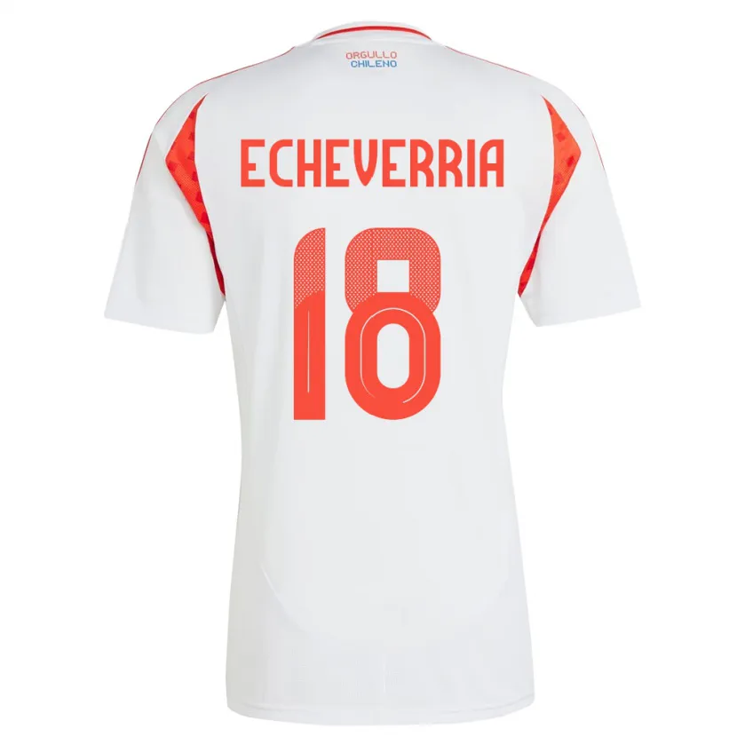 Danxen Herren Chile Rodrigo Echeverría #18 Weiß Auswärtstrikot Trikot 24-26 T-Shirt Schweiz