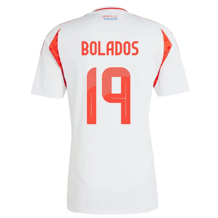 Danxen Herren Chile Marcos Bolados #19 Weiß Auswärtstrikot Trikot 24-26 T-Shirt Schweiz