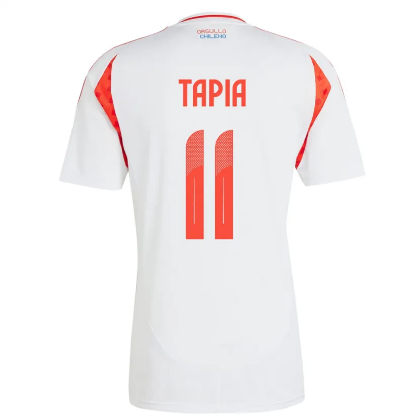 Danxen Herren Chile Gonzalo Tapia #11 Weiß Auswärtstrikot Trikot 24-26 T-Shirt Schweiz