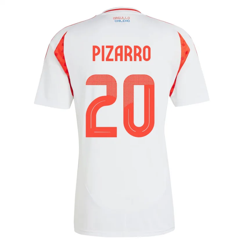 Danxen Herren Chile Damián Pizarro #20 Weiß Auswärtstrikot Trikot 24-26 T-Shirt Schweiz