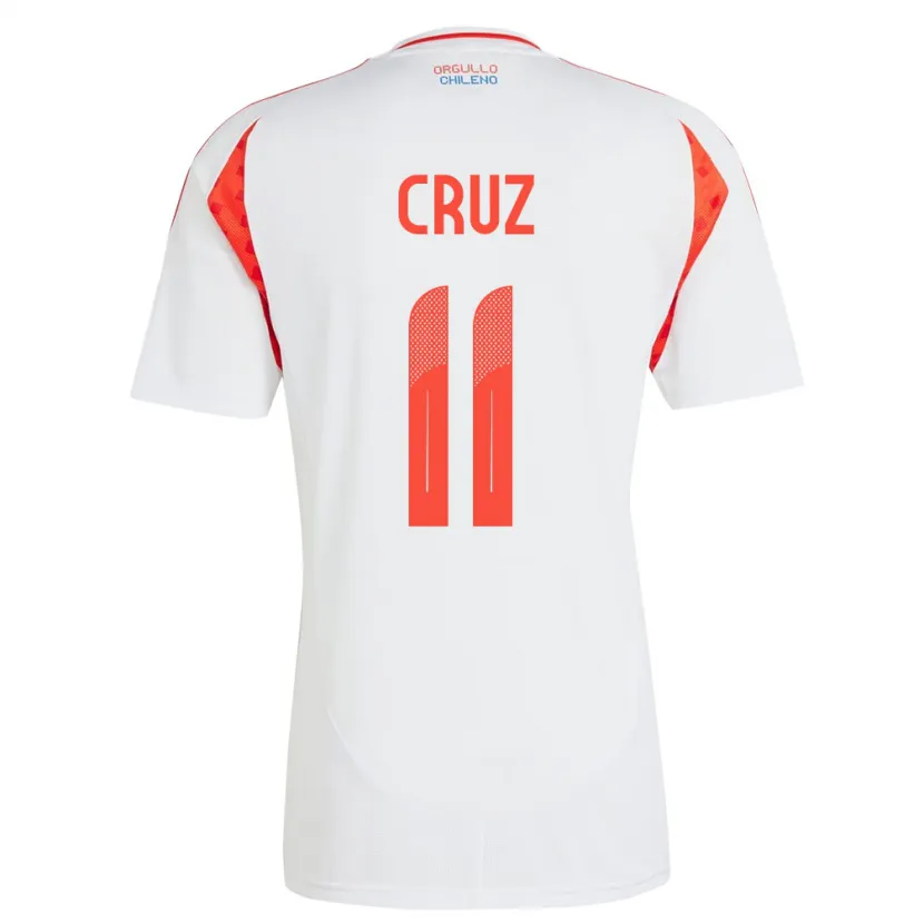 Danxen Herren Chile Joan Cruz #11 Weiß Auswärtstrikot Trikot 24-26 T-Shirt Schweiz