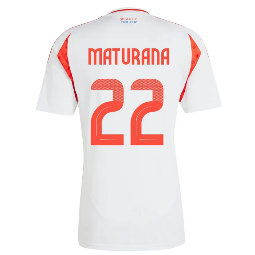 Danxen Herren Chile Martín Maturana #22 Weiß Auswärtstrikot Trikot 24-26 T-Shirt Schweiz