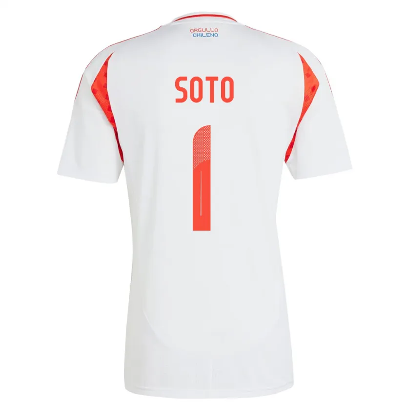 Danxen Herren Chile Fernando Soto #1 Weiß Auswärtstrikot Trikot 24-26 T-Shirt Schweiz