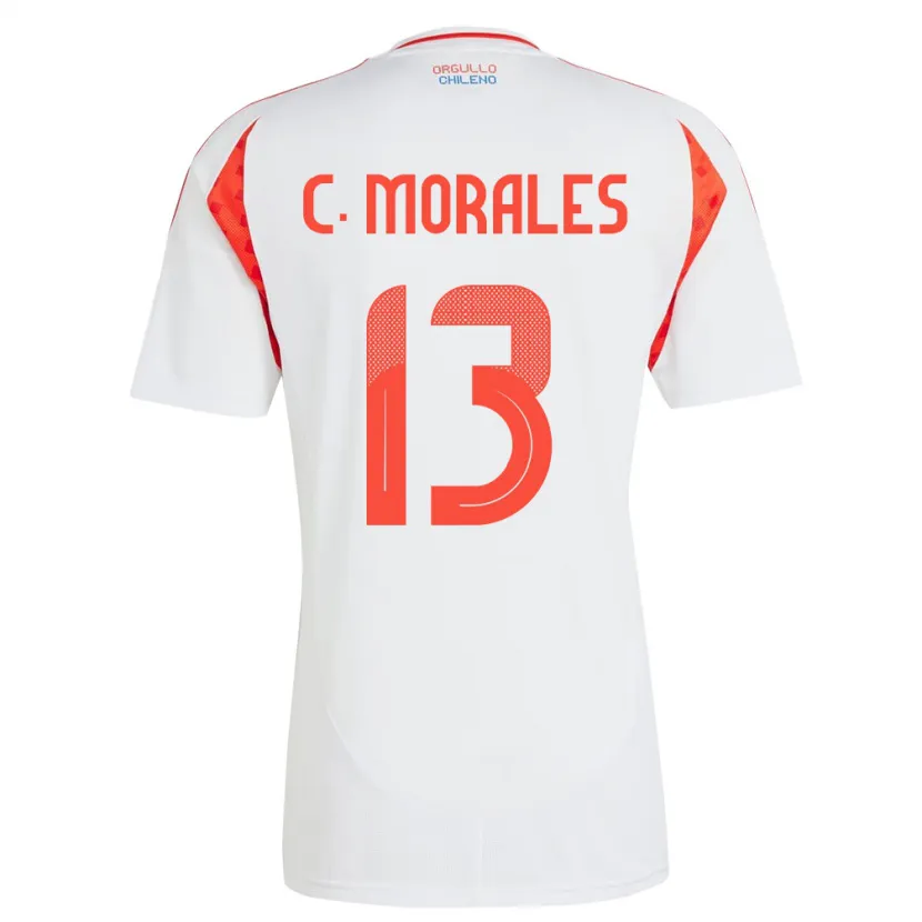 Danxen Herren Chile Cristián Morales #13 Weiß Auswärtstrikot Trikot 24-26 T-Shirt Schweiz