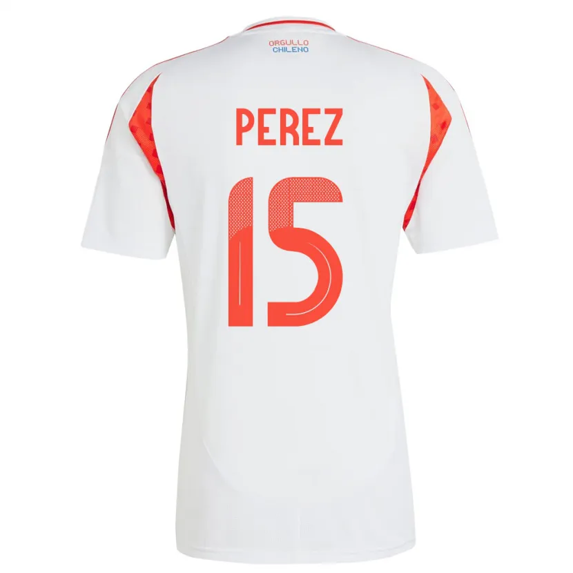 Danxen Herren Chile Ignacio Pérez #15 Weiß Auswärtstrikot Trikot 24-26 T-Shirt Schweiz