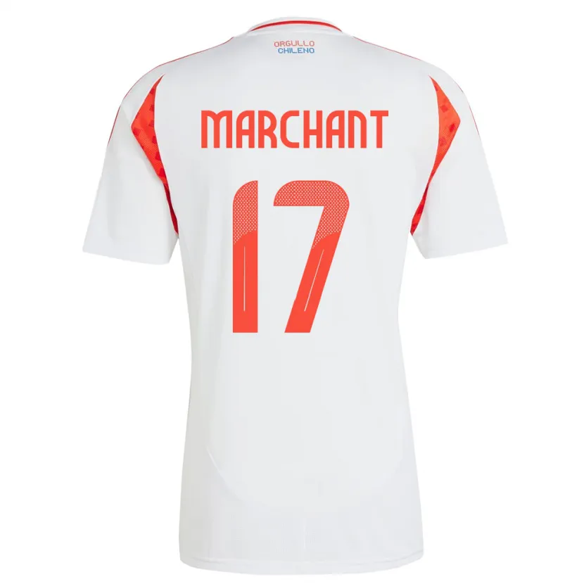 Danxen Herren Chile Francisco Marchant #17 Weiß Auswärtstrikot Trikot 24-26 T-Shirt Schweiz
