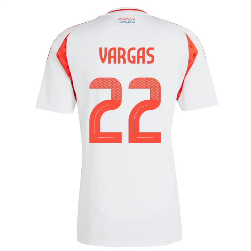 Danxen Herren Chile Diego Vargas #22 Weiß Auswärtstrikot Trikot 24-26 T-Shirt Schweiz
