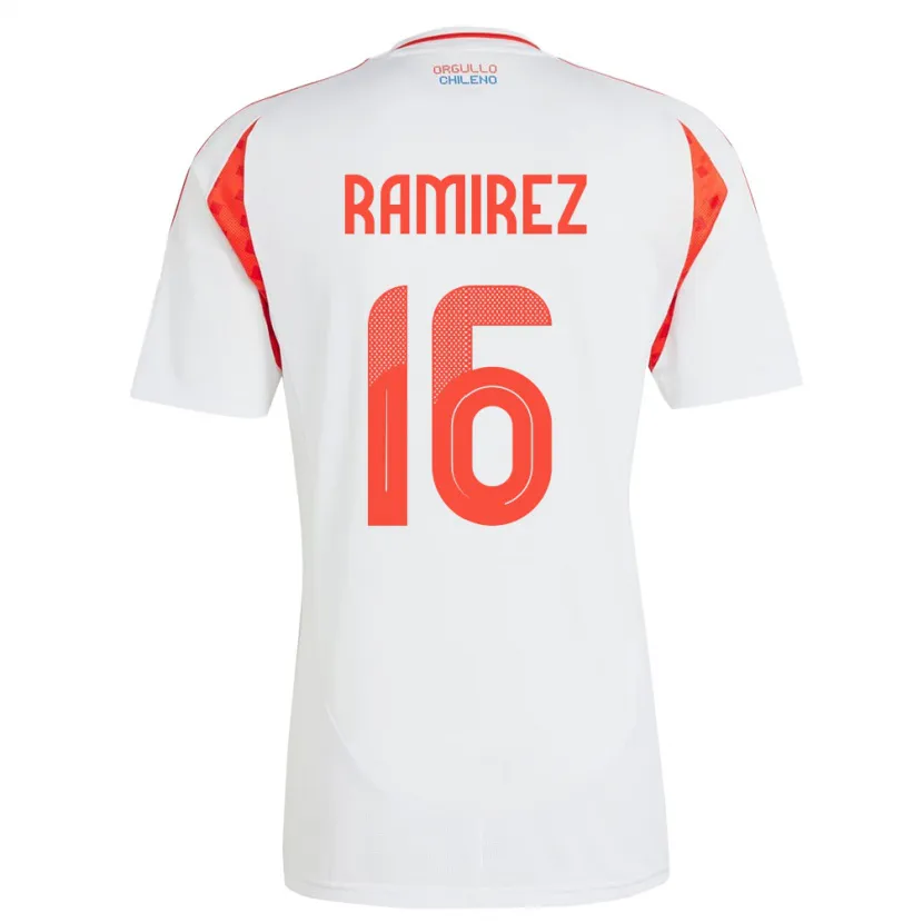 Danxen Herren Chile Vicente Ramírez #16 Weiß Auswärtstrikot Trikot 24-26 T-Shirt Schweiz