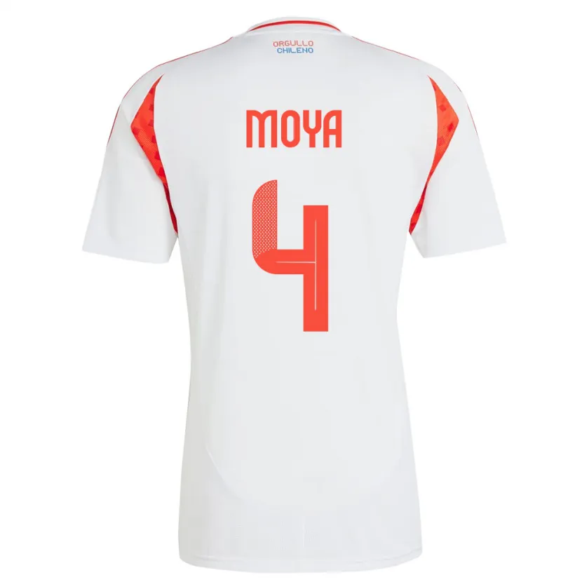 Danxen Herren Chile Matías Moya #4 Weiß Auswärtstrikot Trikot 24-26 T-Shirt Schweiz