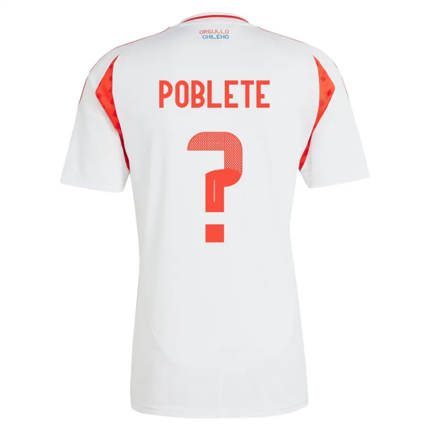Danxen Herren Chile José Poblete #0 Weiß Auswärtstrikot Trikot 24-26 T-Shirt Schweiz