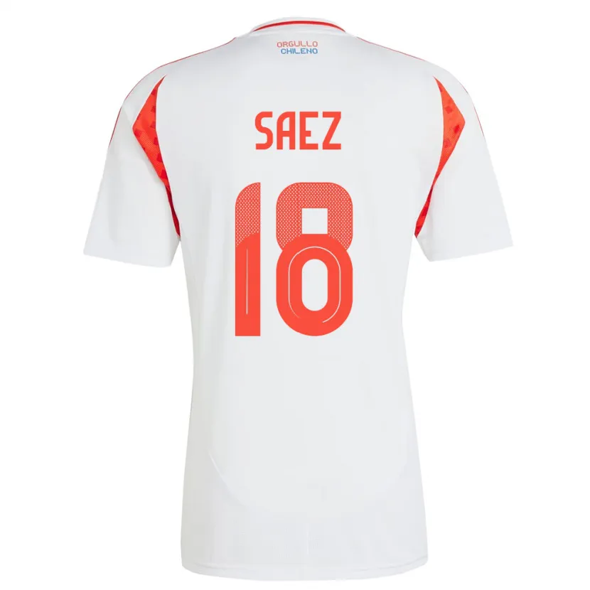 Danxen Herren Chile Camila Sáez #18 Weiß Auswärtstrikot Trikot 24-26 T-Shirt Schweiz