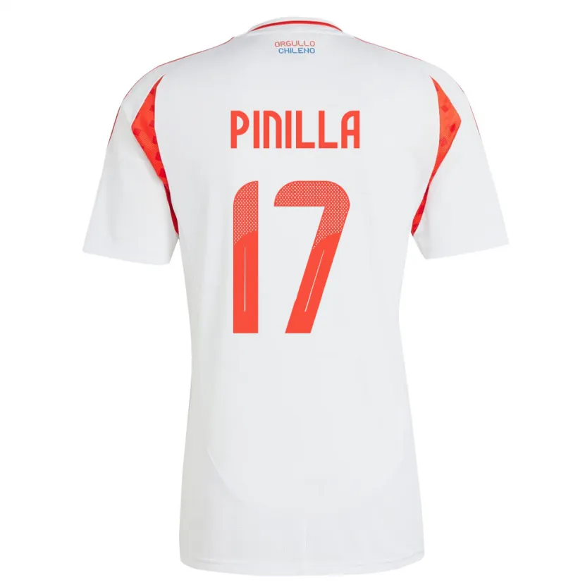 Danxen Herren Chile Fernanda Pinilla #17 Weiß Auswärtstrikot Trikot 24-26 T-Shirt Schweiz