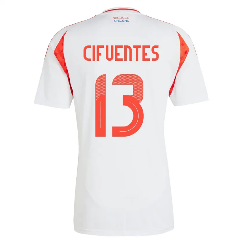 Danxen Herren Chile Anaís Cifuentes #13 Weiß Auswärtstrikot Trikot 24-26 T-Shirt Schweiz