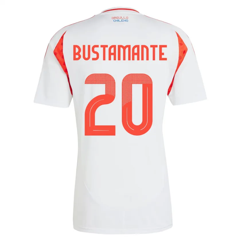 Danxen Herren Chile Paloma Bustamante #20 Weiß Auswärtstrikot Trikot 24-26 T-Shirt Schweiz