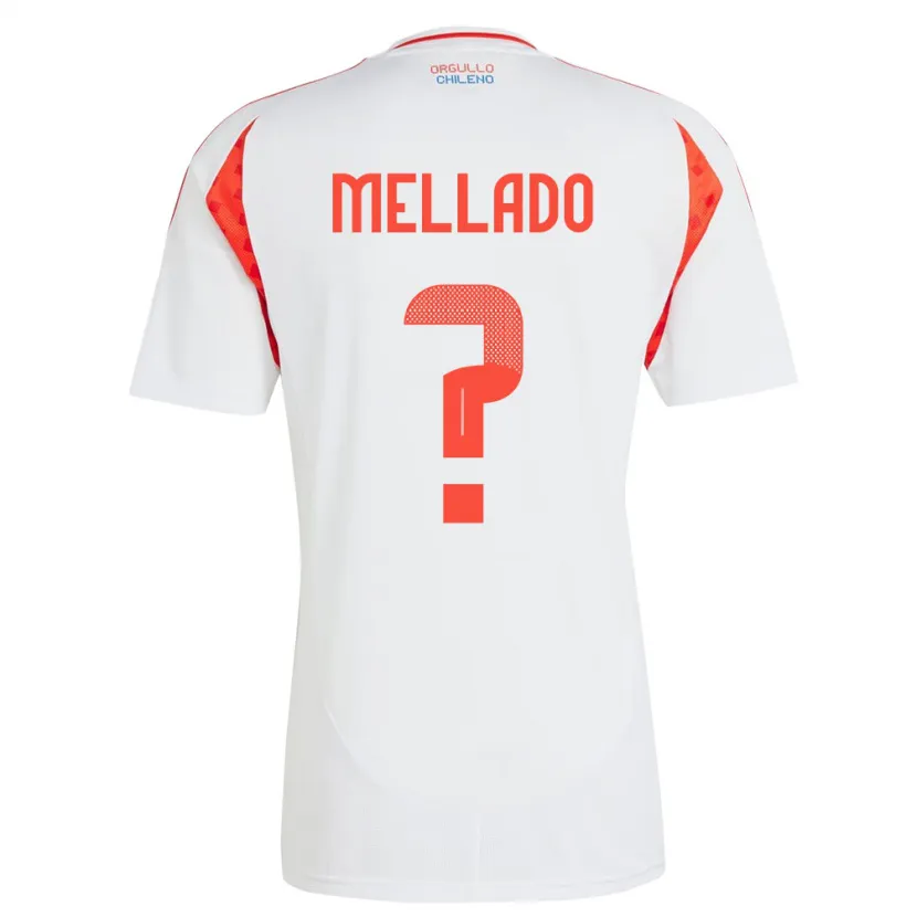 Danxen Herren Chile Catalina Mellado #0 Weiß Auswärtstrikot Trikot 24-26 T-Shirt Schweiz