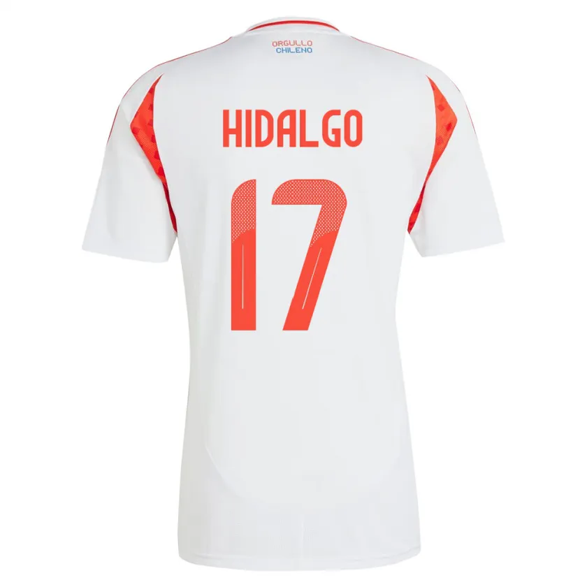 Danxen Herren Chile Fernanda Hidalgo #17 Weiß Auswärtstrikot Trikot 24-26 T-Shirt Schweiz