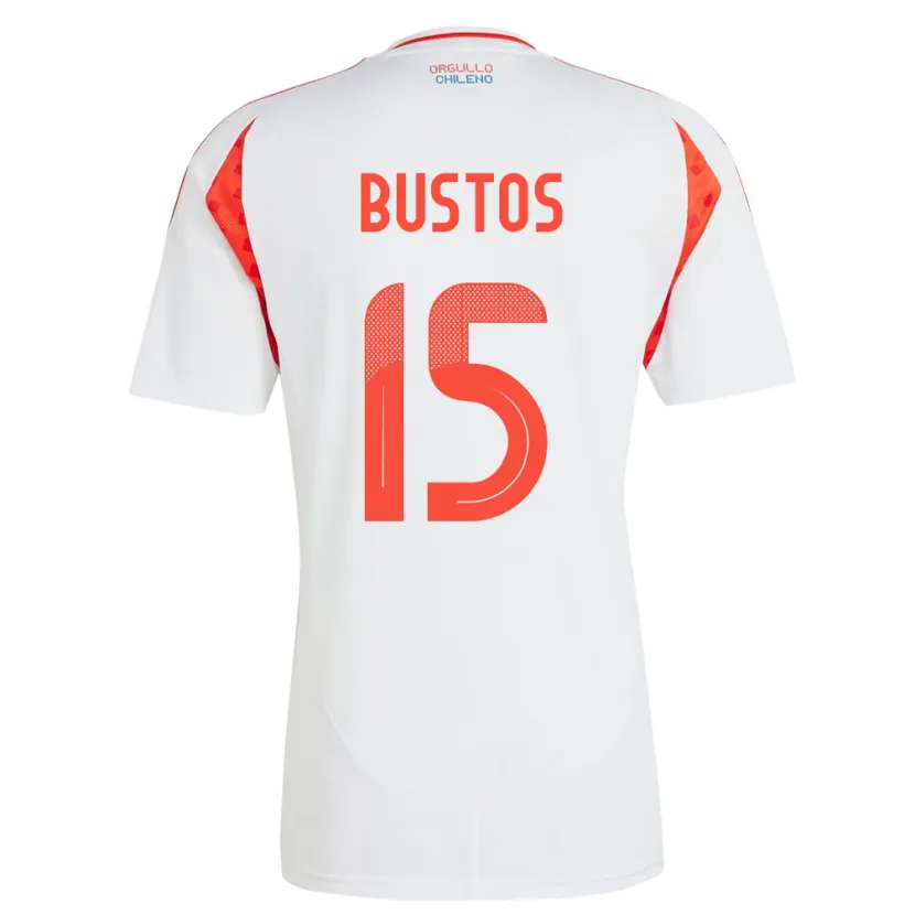 Danxen Herren Chile Melissa Bustos #15 Weiß Auswärtstrikot Trikot 24-26 T-Shirt Schweiz