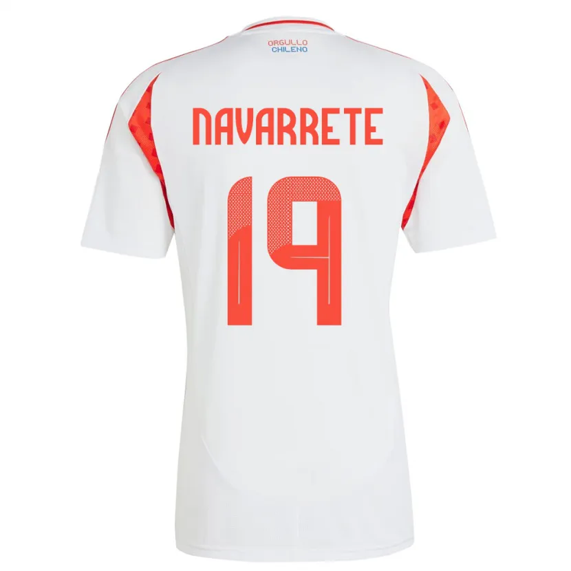 Danxen Herren Chile Valentina Navarrete #19 Weiß Auswärtstrikot Trikot 24-26 T-Shirt Schweiz
