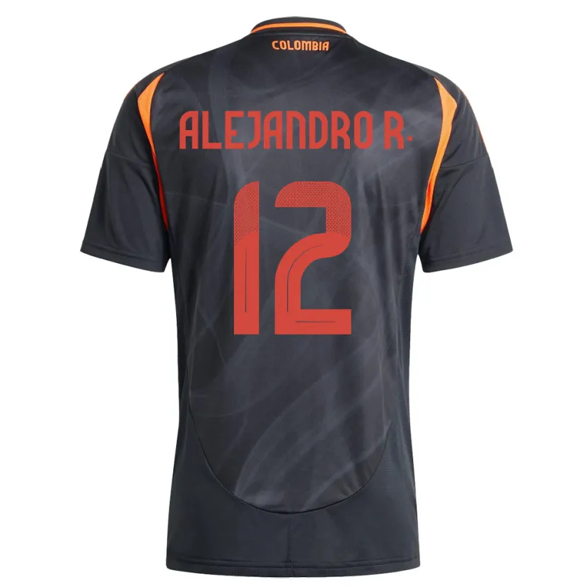 Danxen Herren Kolumbien Alejandro Rodríguez #12 Schwarz Auswärtstrikot Trikot 24-26 T-Shirt Schweiz