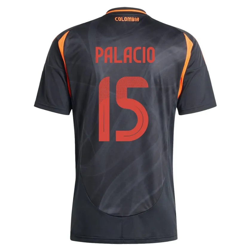 Danxen Herren Kolumbien Nelson Palacio #15 Schwarz Auswärtstrikot Trikot 24-26 T-Shirt Schweiz