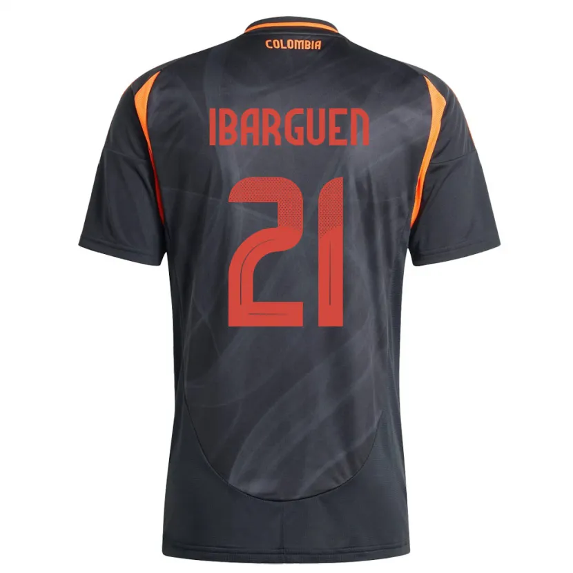 Danxen Herren Kolumbien Kelly Ibargüen #21 Schwarz Auswärtstrikot Trikot 24-26 T-Shirt Schweiz