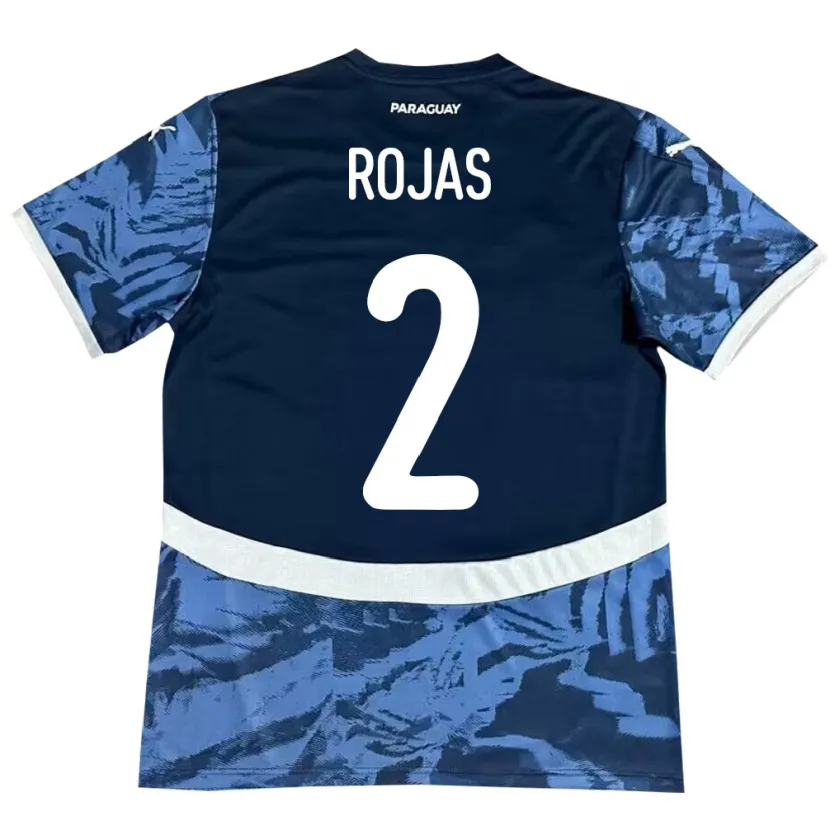 Danxen Herren Paraguay Robert Rojas #2 Blau Auswärtstrikot Trikot 24-26 T-Shirt Schweiz