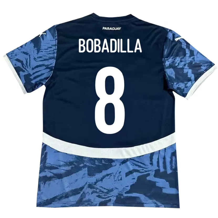 Danxen Herren Paraguay Damián Bobadilla #8 Blau Auswärtstrikot Trikot 24-26 T-Shirt Schweiz