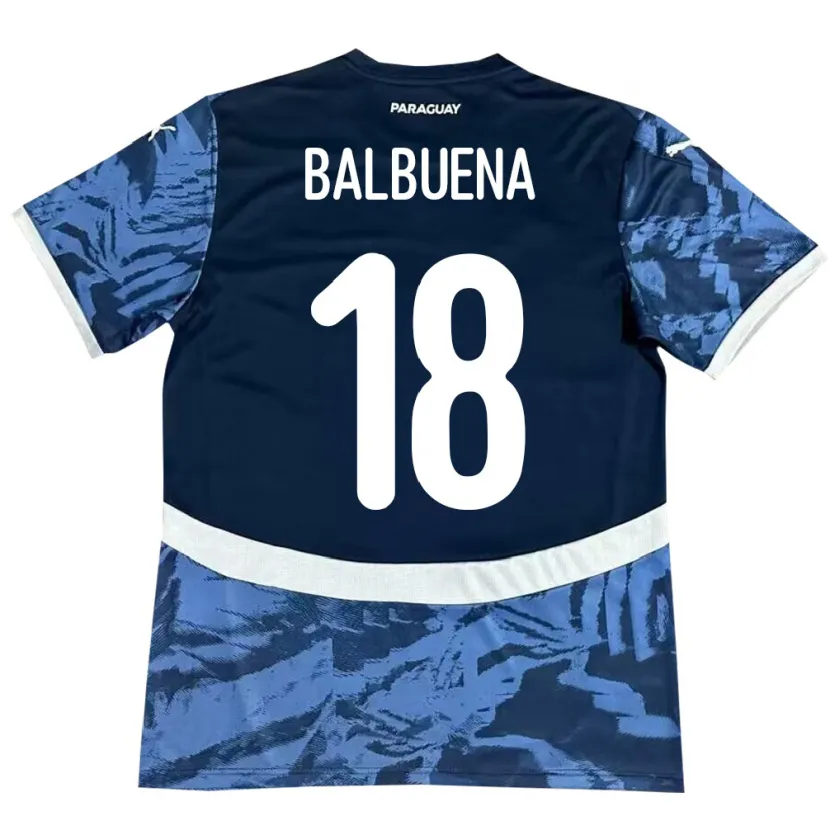 Danxen Herren Paraguay Axel Balbuena #18 Blau Auswärtstrikot Trikot 24-26 T-Shirt Schweiz