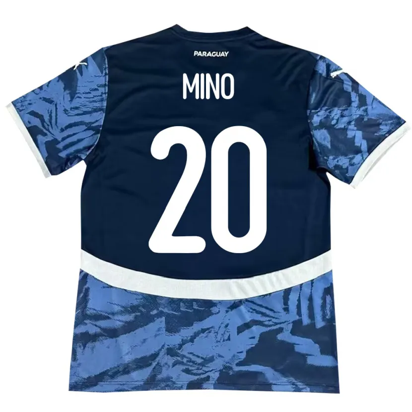 Danxen Herren Paraguay César Miño #20 Blau Auswärtstrikot Trikot 24-26 T-Shirt Schweiz