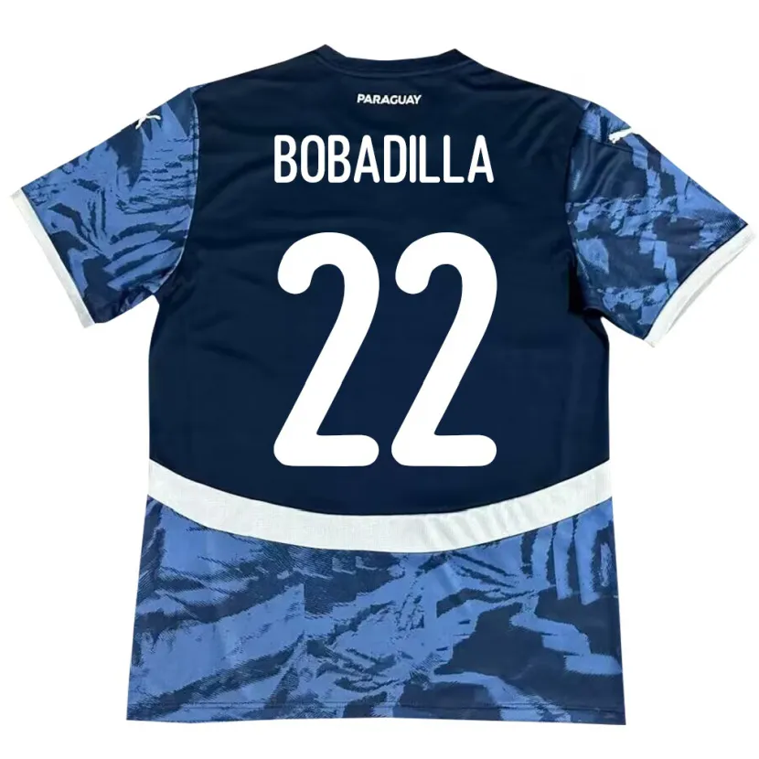 Danxen Herren Paraguay Dylan Bobadilla #22 Blau Auswärtstrikot Trikot 24-26 T-Shirt Schweiz