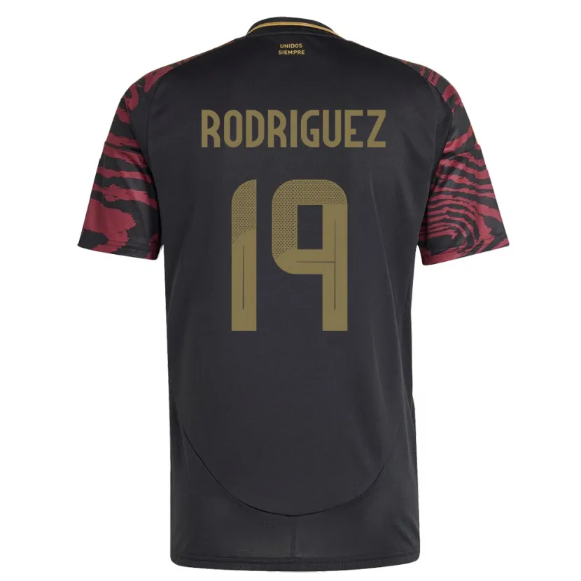 Danxen Herren Peru Mateo Rodríguez #19 Schwarz Auswärtstrikot Trikot 24-26 T-Shirt Schweiz