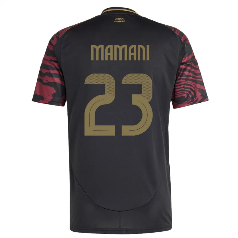Danxen Herren Peru Julia Mamani #23 Schwarz Auswärtstrikot Trikot 24-26 T-Shirt Schweiz