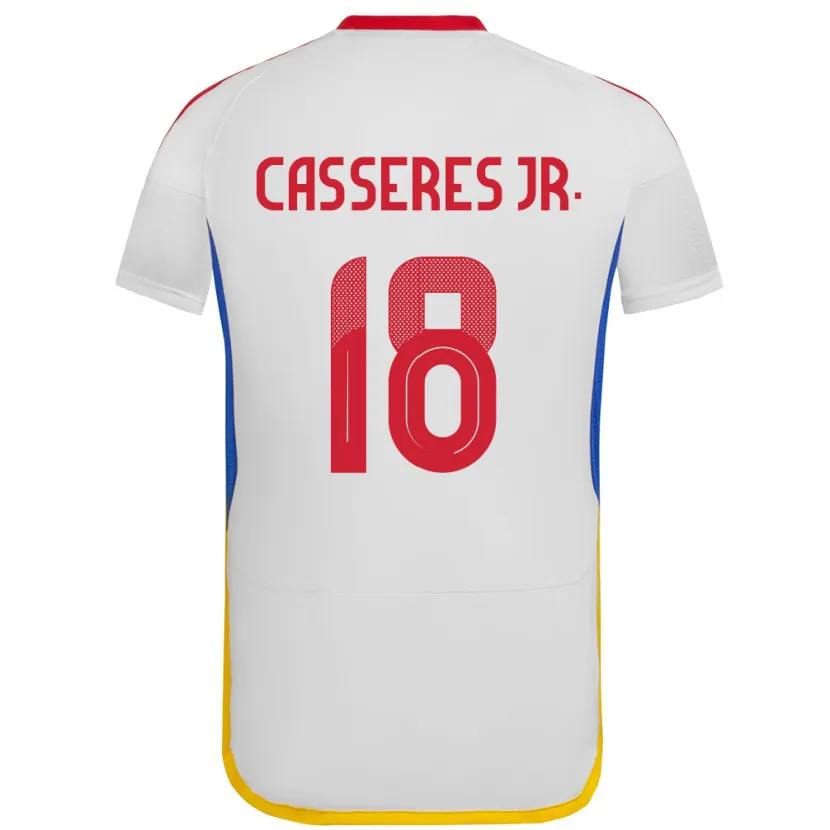 Danxen Herren Venezuela Cristian Cásseres Jr. #18 Weiß Auswärtstrikot Trikot 24-26 T-Shirt Schweiz
