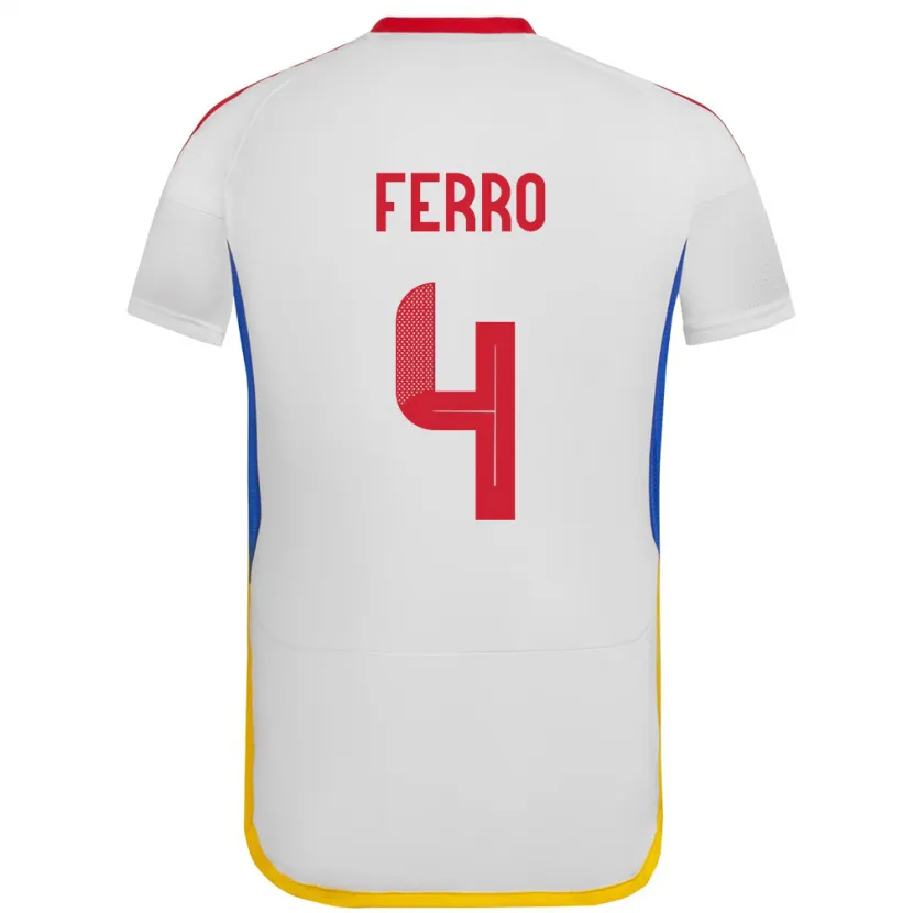 Danxen Herren Venezuela Andrés Ferro #4 Weiß Auswärtstrikot Trikot 24-26 T-Shirt Schweiz