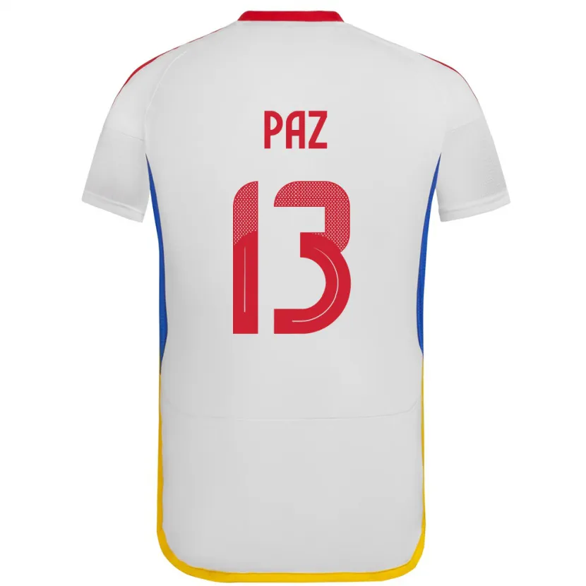 Danxen Herren Venezuela Jesús Paz #13 Weiß Auswärtstrikot Trikot 24-26 T-Shirt Schweiz