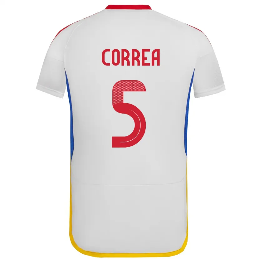 Danxen Herren Venezuela José Correa #5 Weiß Auswärtstrikot Trikot 24-26 T-Shirt Schweiz