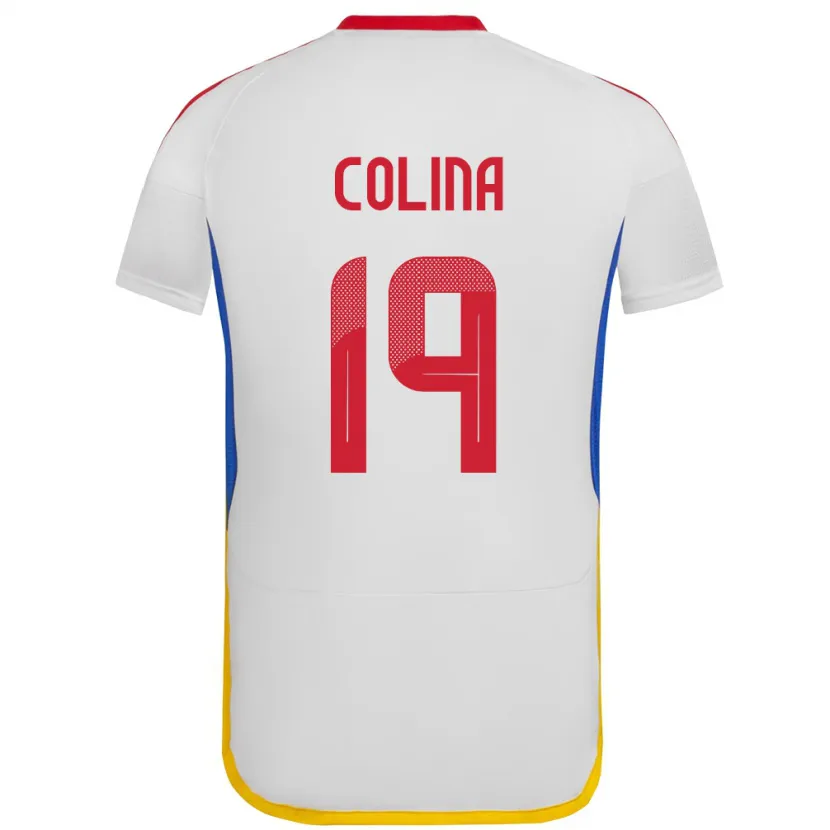 Danxen Herren Venezuela Junior Colina #19 Weiß Auswärtstrikot Trikot 24-26 T-Shirt Schweiz