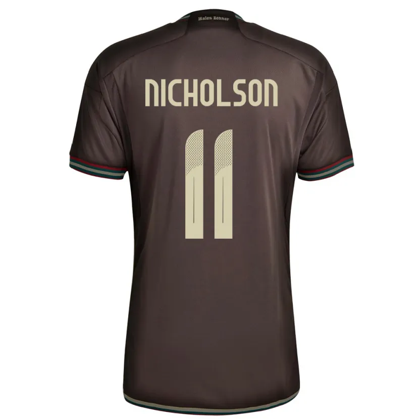 Danxen Herren Jamaika Shamar Nicholson #11 Nachtbraun Auswärtstrikot Trikot 24-26 T-Shirt Schweiz