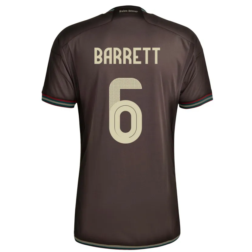 Danxen Herren Jamaika Ronaldo Barrett #6 Nachtbraun Auswärtstrikot Trikot 24-26 T-Shirt Schweiz