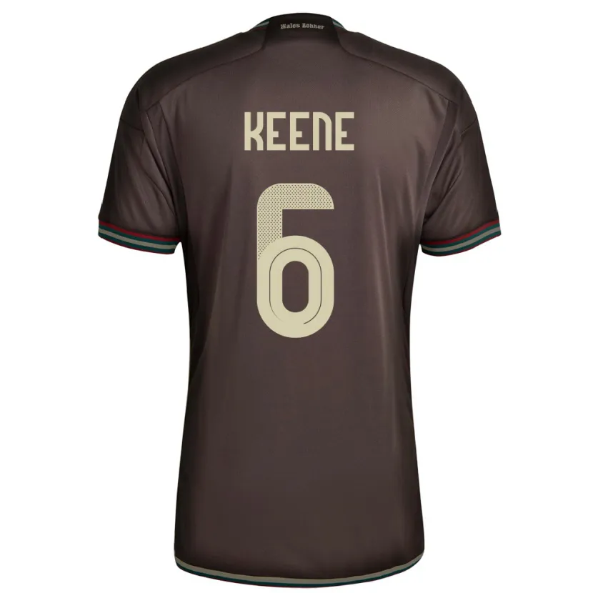 Danxen Herren Jamaika Alika Keene #6 Nachtbraun Auswärtstrikot Trikot 24-26 T-Shirt Schweiz