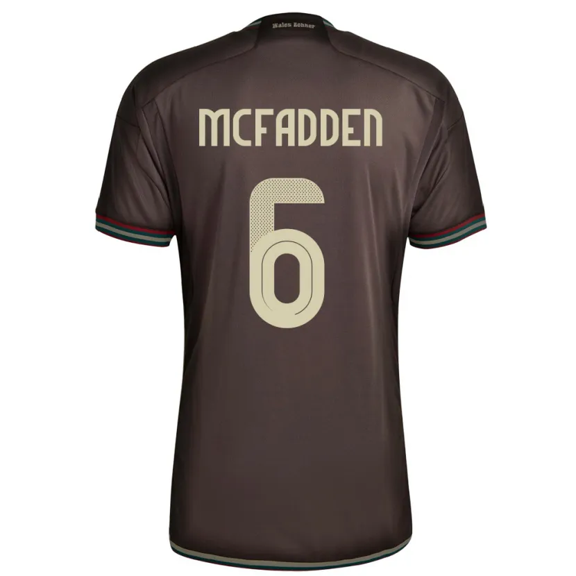 Danxen Herren Jamaika Logan Mcfadden #6 Nachtbraun Auswärtstrikot Trikot 24-26 T-Shirt Schweiz