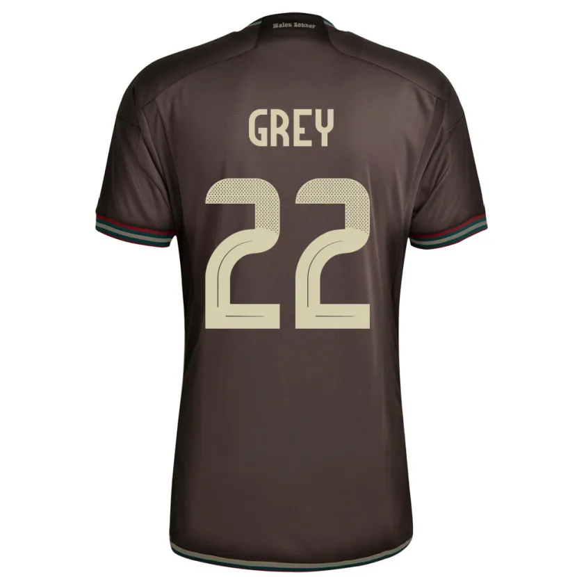 Danxen Herren Jamaika Mireya Grey #22 Nachtbraun Auswärtstrikot Trikot 24-26 T-Shirt Schweiz