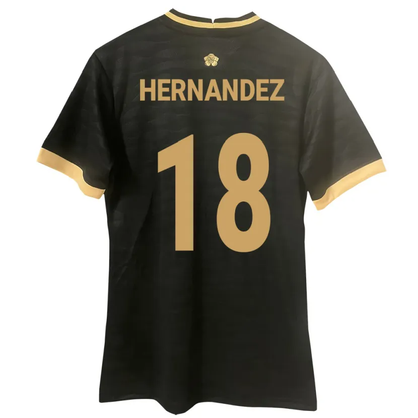 Danxen Herren Panama Erika Hernández #18 Schwarz Auswärtstrikot Trikot 24-26 T-Shirt Schweiz